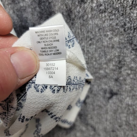 NEW! Rad. clothing v-neck sleeveless romper dress ivory/midnight Size Medium - Picture 4 of 10